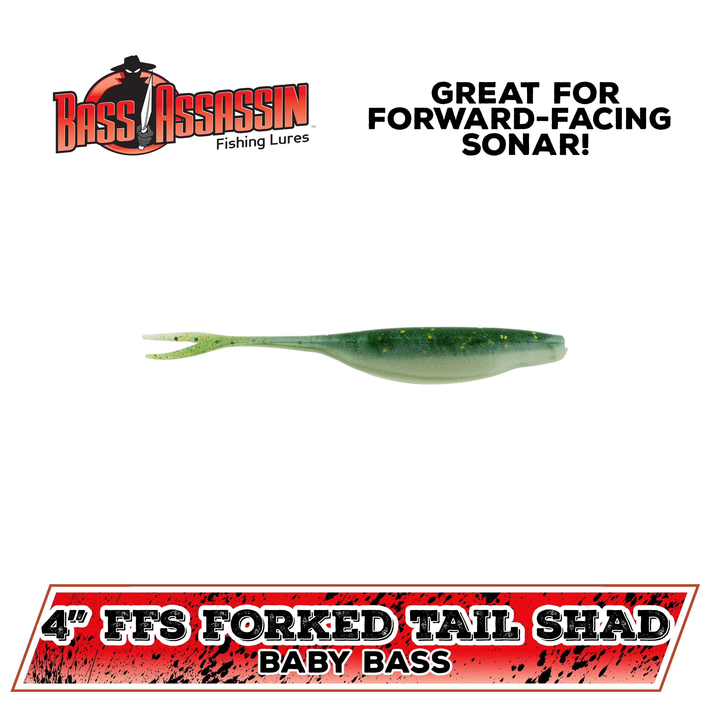 4" Forward-Facing Sonar Forked Tail Shad
