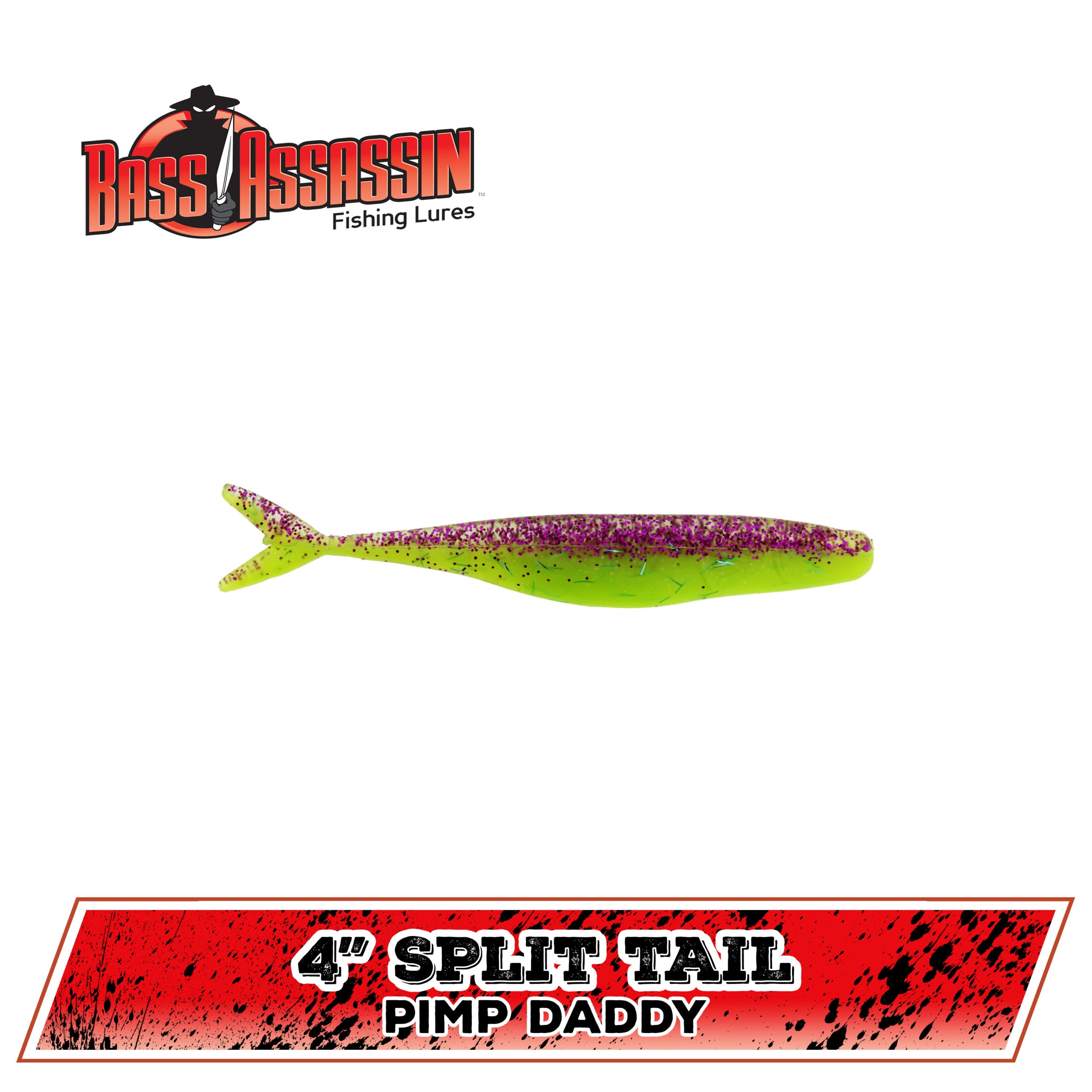 4" FW Split Tail Shad