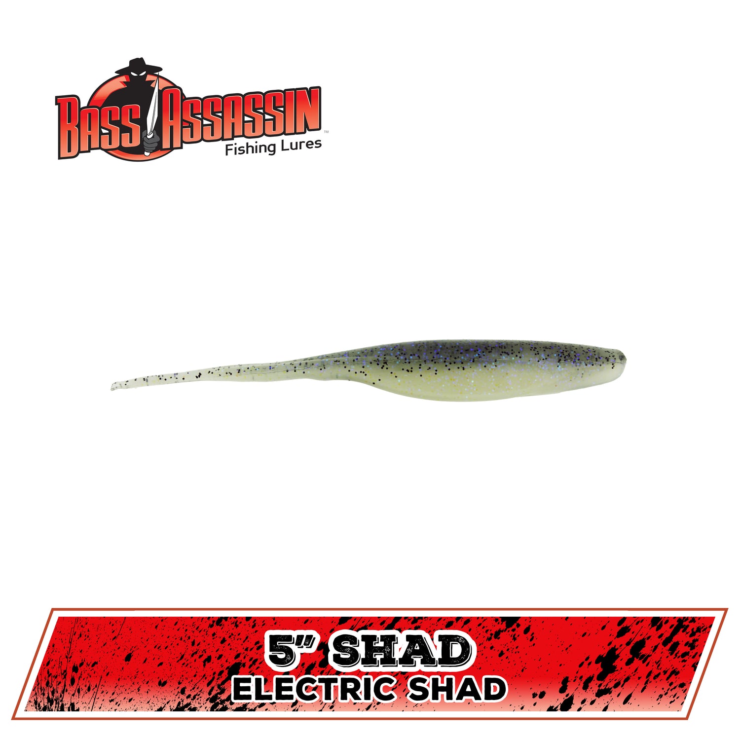 bass lures sa 5" FW Shad (N-Z) Assassin Lures, Inc Elevate your fishing game with this 5 pcs 5" FW Shad (A-M)