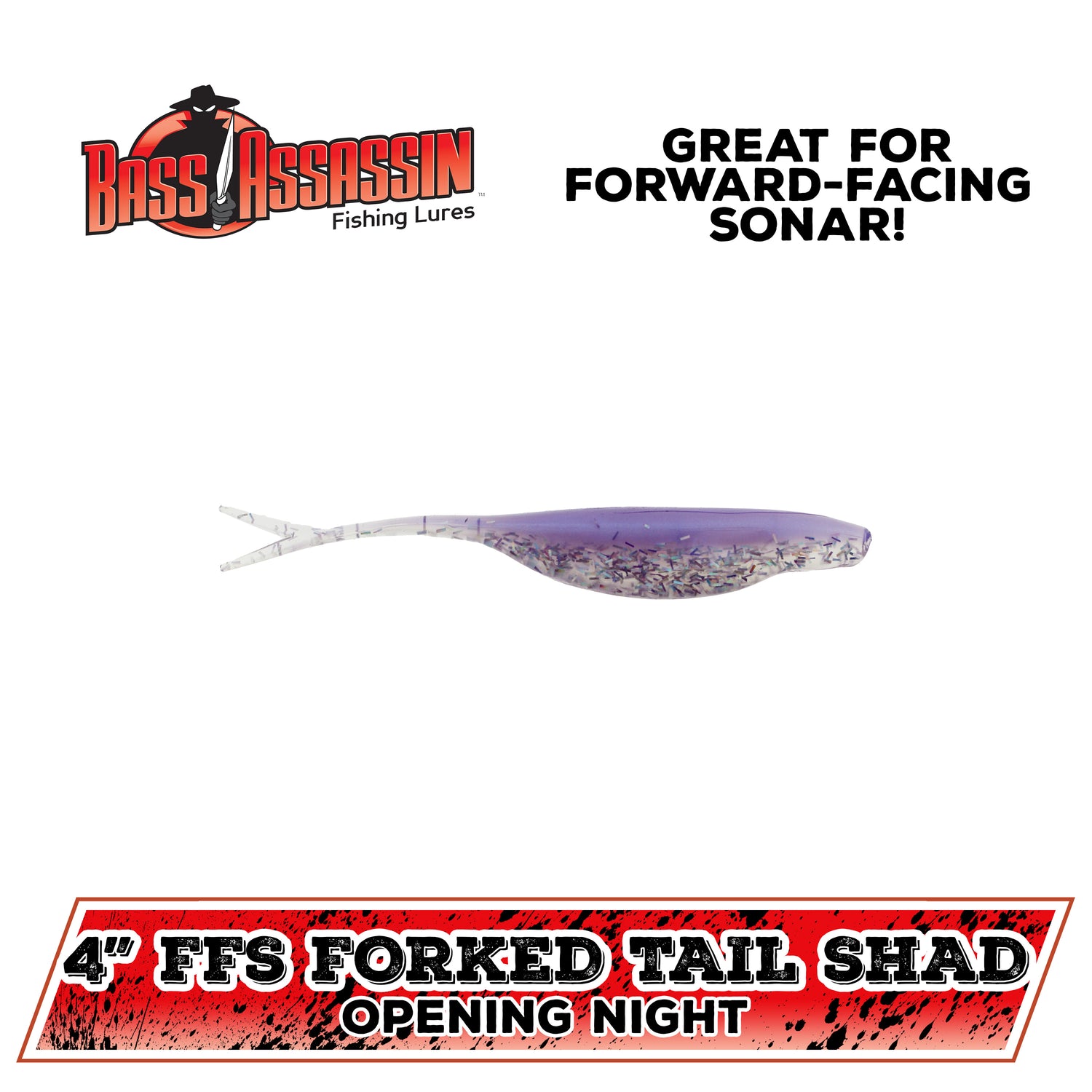 4&quot; Forward-Facing Sonar Forked Tail Shad