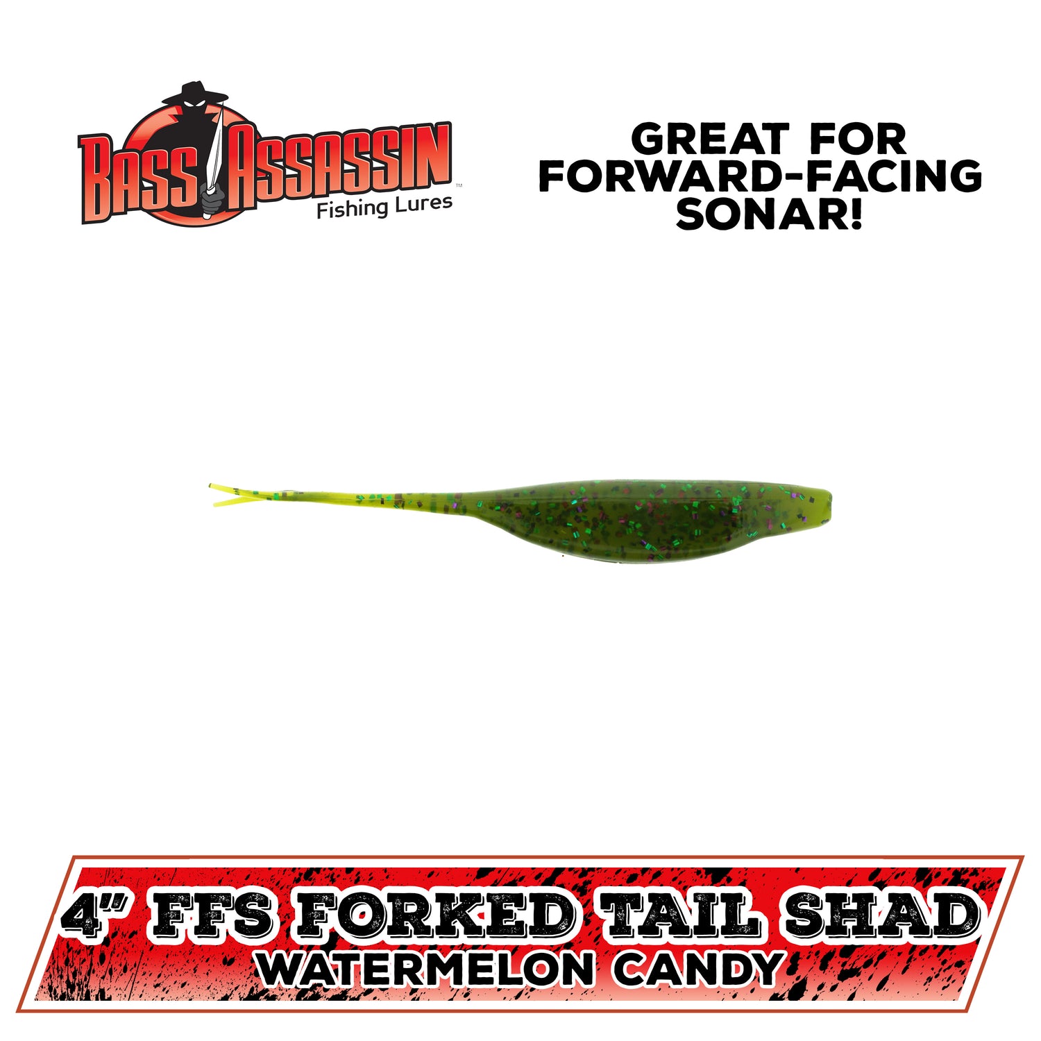 4&quot; Forward-Facing Sonar Forked Tail Shad