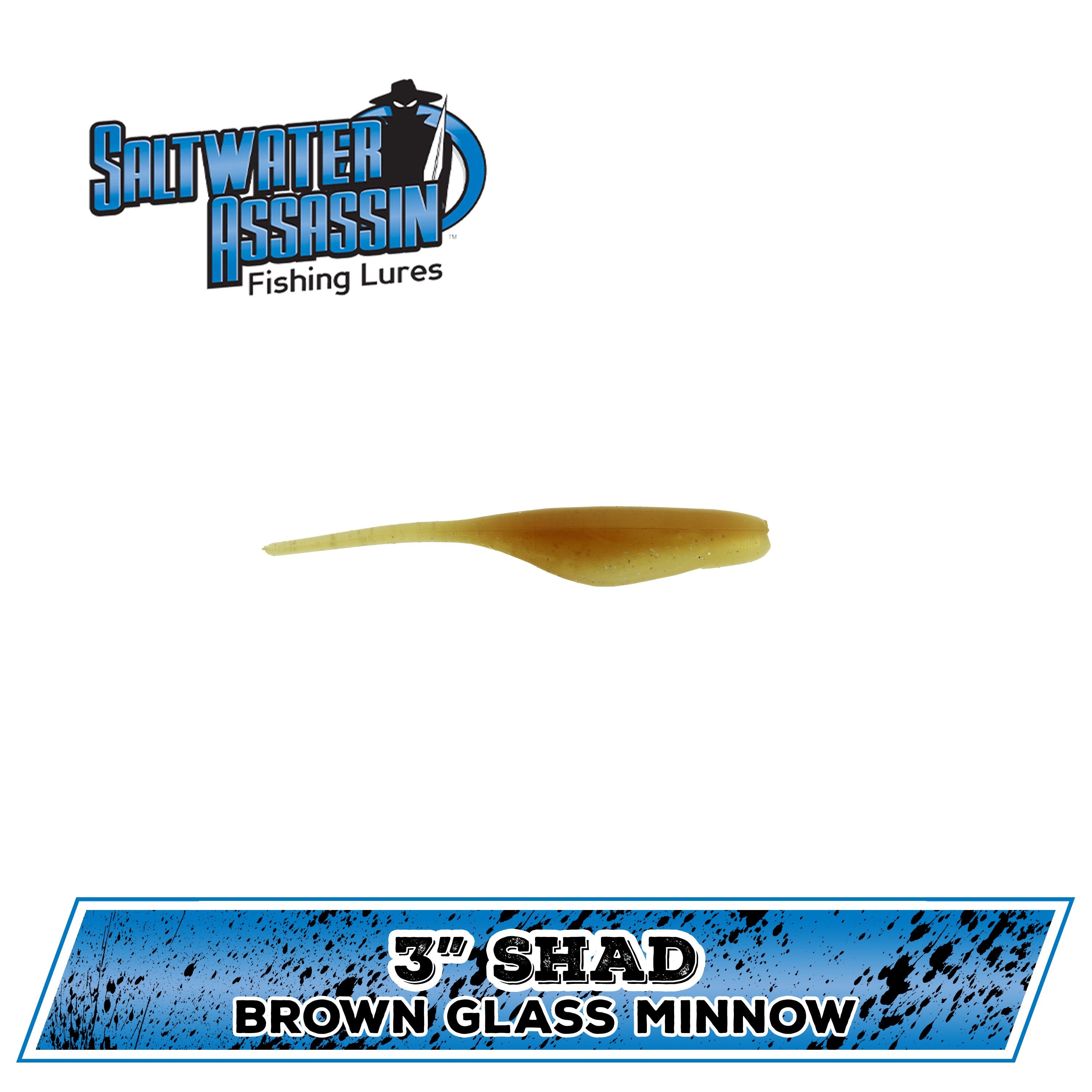 Bass Assassin Fishing Lure SWA23375 Saltwater Shad 4 8 Count Baby Bass 